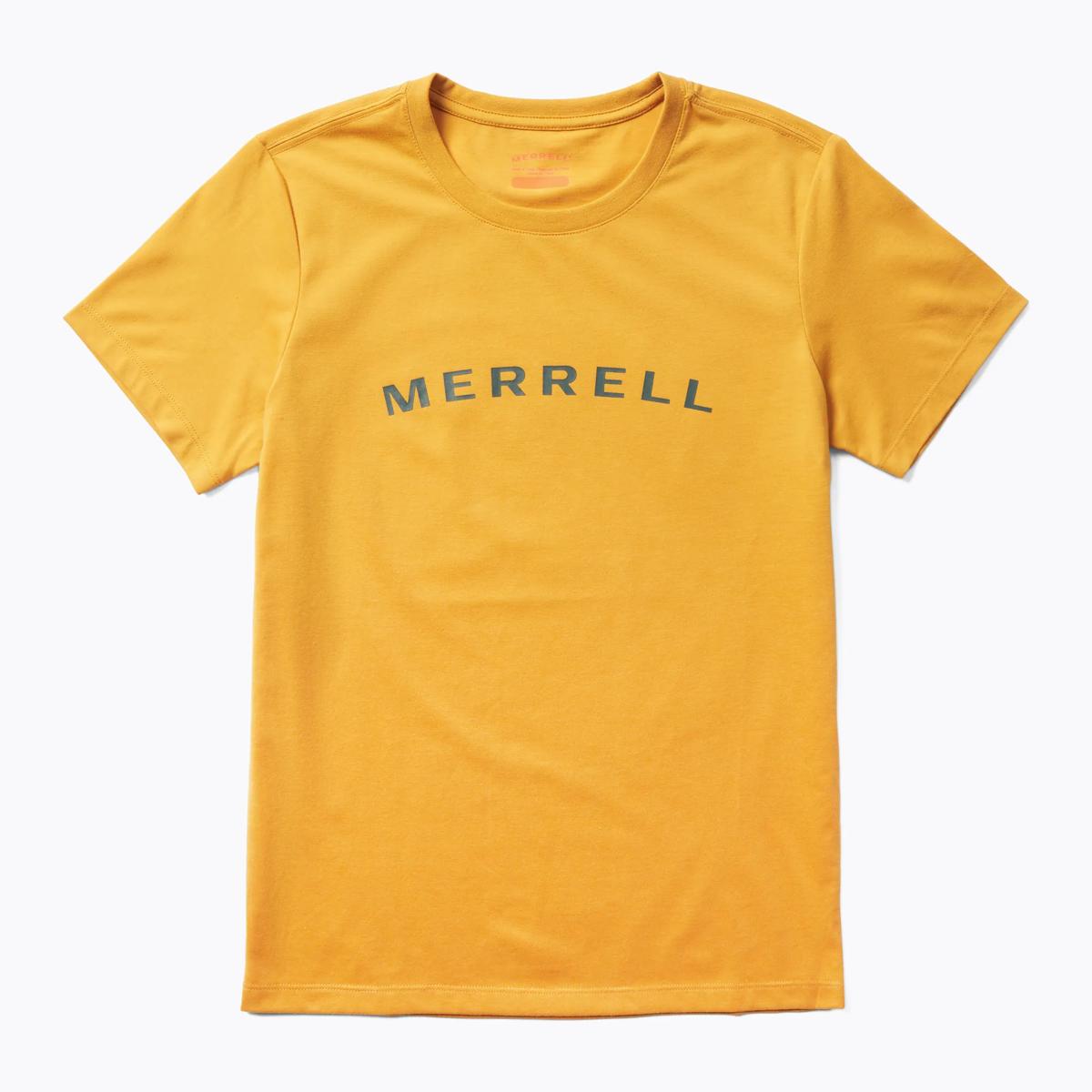 Wordmark Short Sleeve Tee, Gold, dynamic 1