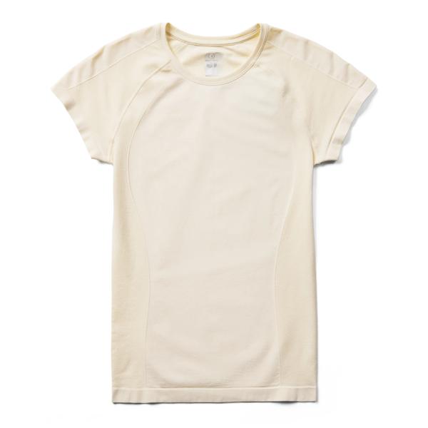 Ascend Athlete Seamless Workout T-Shirt X Sweaty Betty, Sabi Cream, dynamic