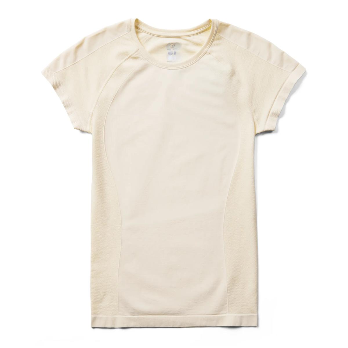 Ascend Athlete Seamless Workout T-Shirt X Sweaty Betty, Sabi Cream, dynamic 1