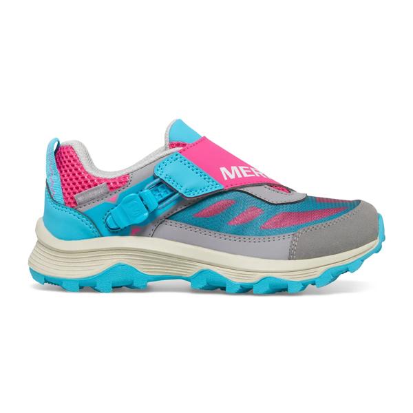Moab Speed Low ZipTrek&trade; Waterproof, Grey/Turquoise/Berry, dynamic
