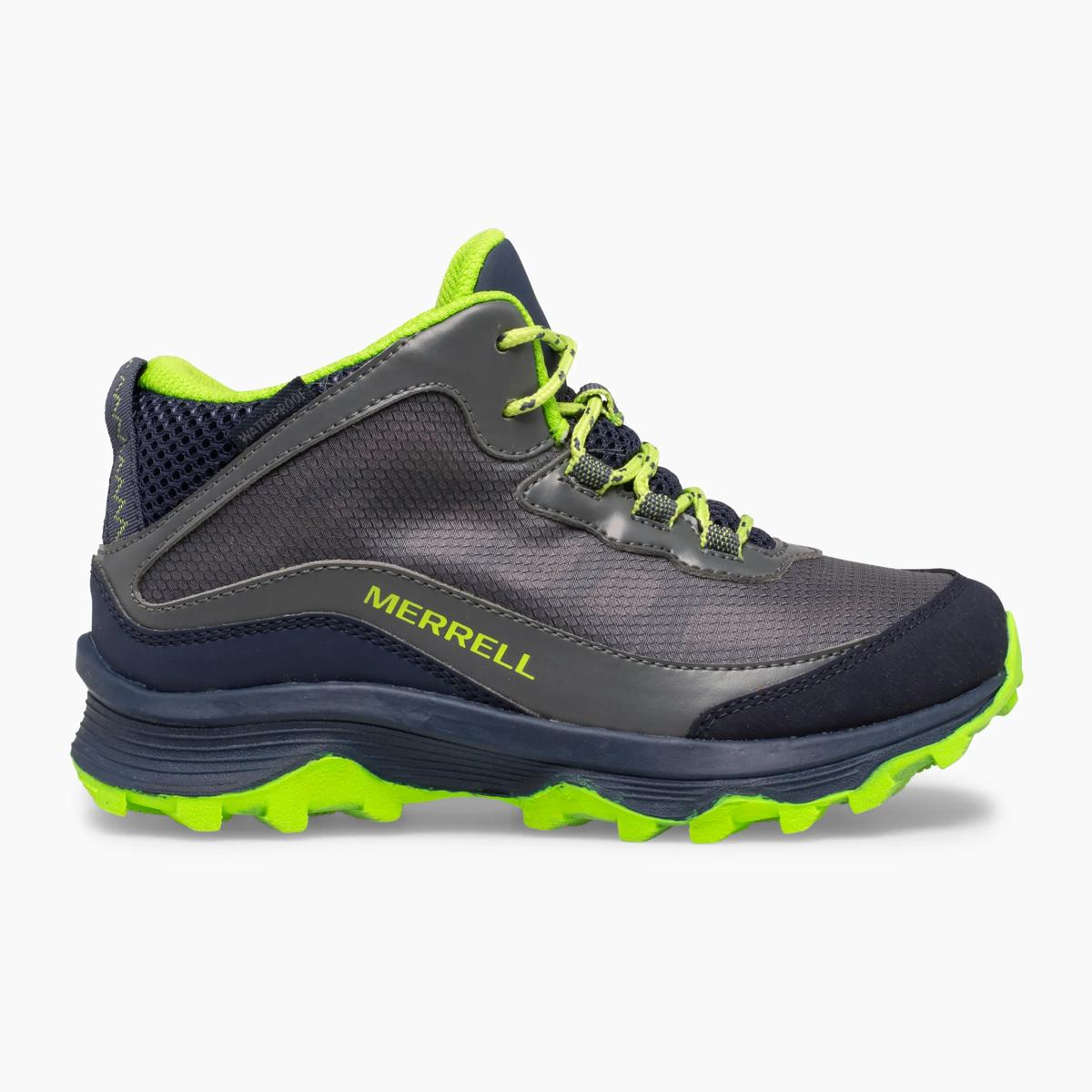 Moab Speed Mid Waterproof, Navy/Grey/Lime, dynamic 1