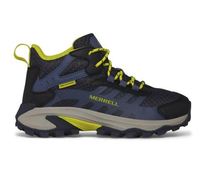 Merrell Moab Speed 2 Mid Waterproof, Navy/Hi Viz