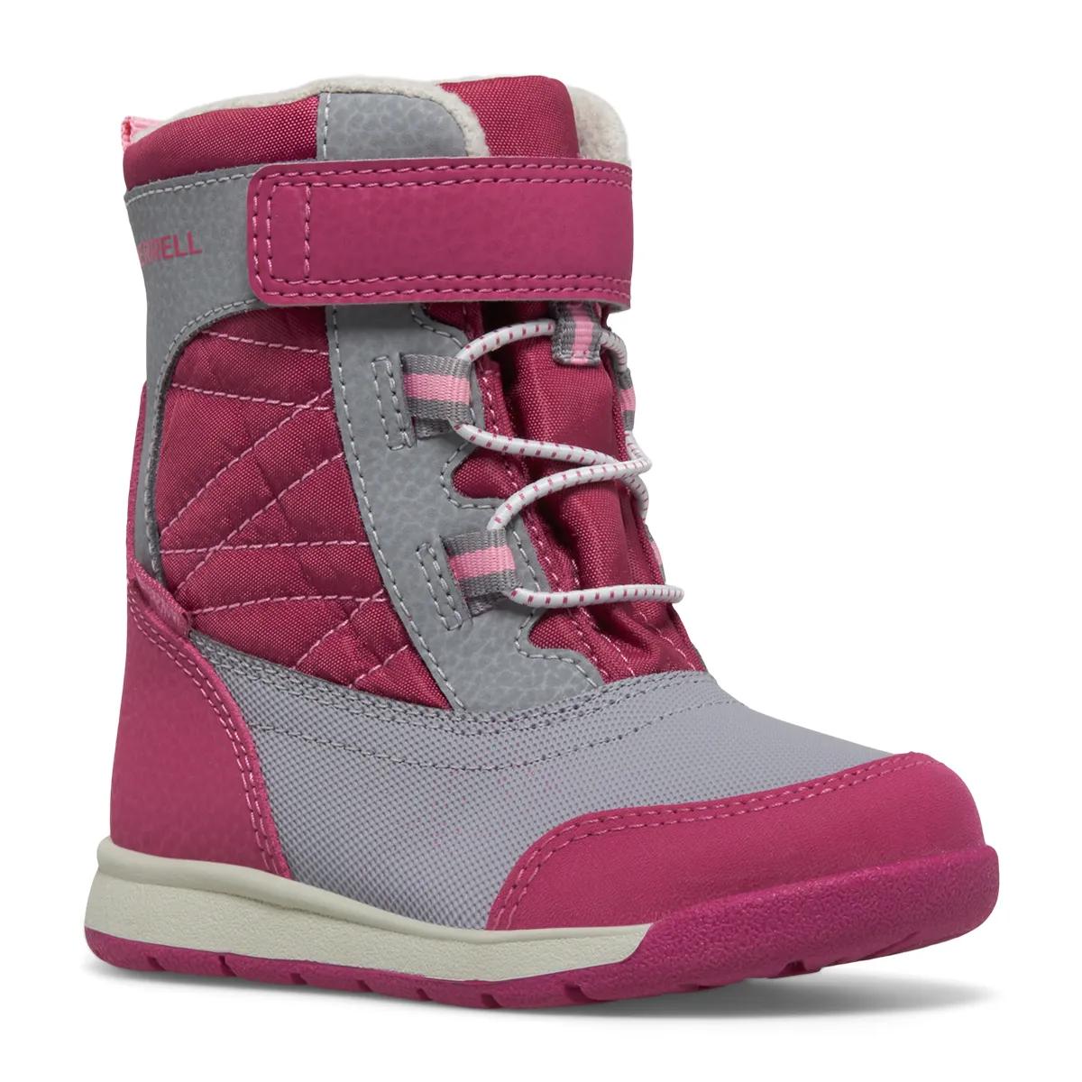 Snow Storm 2.0 Jr Waterproof Boot, Grey/Berry, dynamic 1