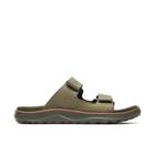 Cove Leather Slide, Dark Moss, dynamic 1