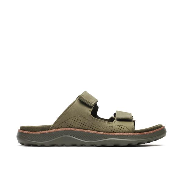 Cove Leather Slide, Dark Moss, dynamic