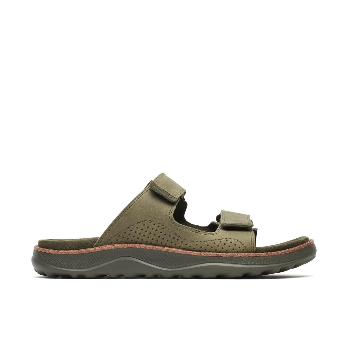 Cove Leather Slide, Dark Moss, dynamic 1