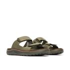 Cove Leather Slide, Dark Moss, dynamic 2