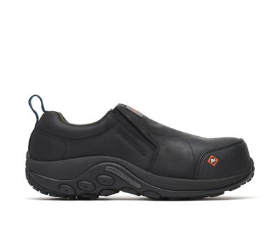 Merrell Jungle Moc Leather Comp Toe CSA Work Shoe, Black