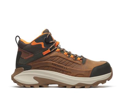 Merrell Moab Speed 2 Mid Waterproof Carbon Fiber Work Boot, Light Brown