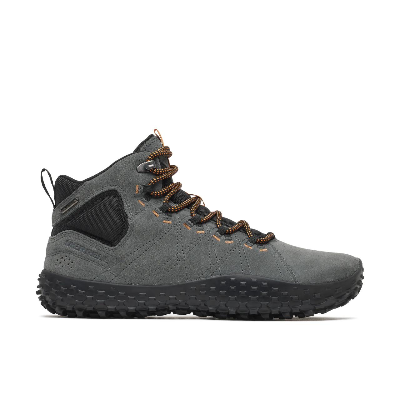 merrell wrapt mid tobacco Men's up closure with metal eyelets WRAPT | Men's Barefoot Shoes