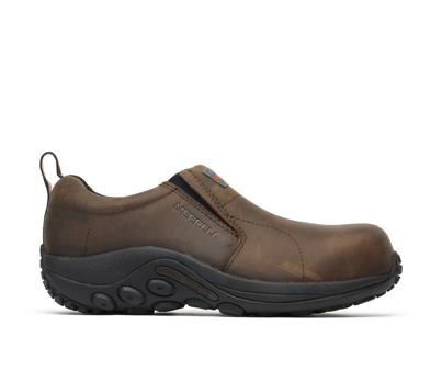 Merrell Jungle Moc Leather Comp Toe Work Shoe, Espresso