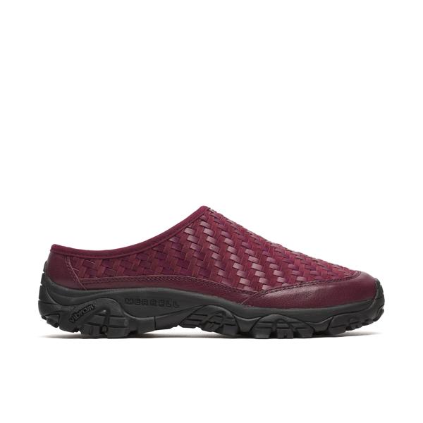 Moab 2 Slide Leather Woven 1TRL, Dark Cherry, dynamic