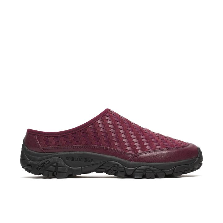 Moab 2 Slide Leather Woven 1TRL, Dark Cherry, dynamic