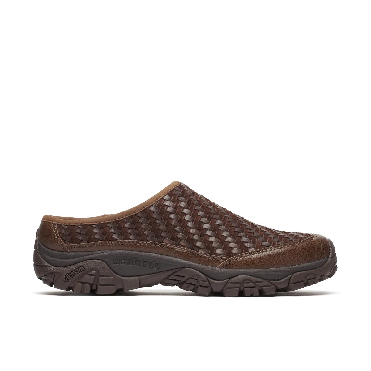 Moab 2 Slide Leather Woven 1TRL, Mole, dynamic 1