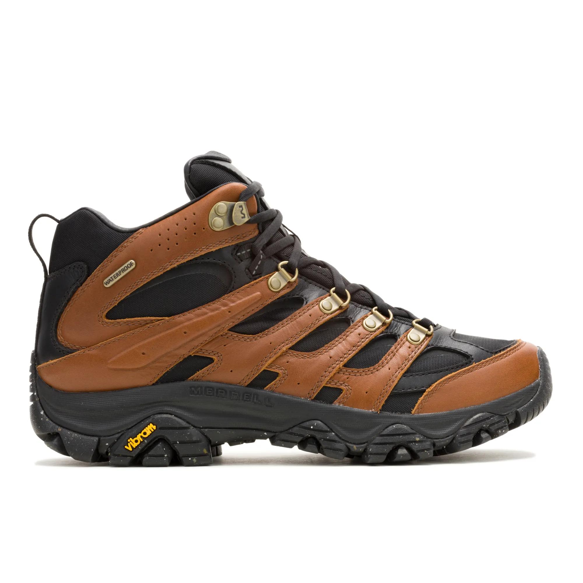 Moab 3 Luxe Leather Mid Waterproof, Black/Brown, dynamic 1