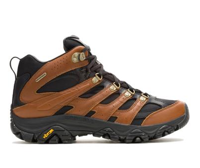 Merrell Moab 3 Luxe Leather Mid Waterproof, Black/Brown