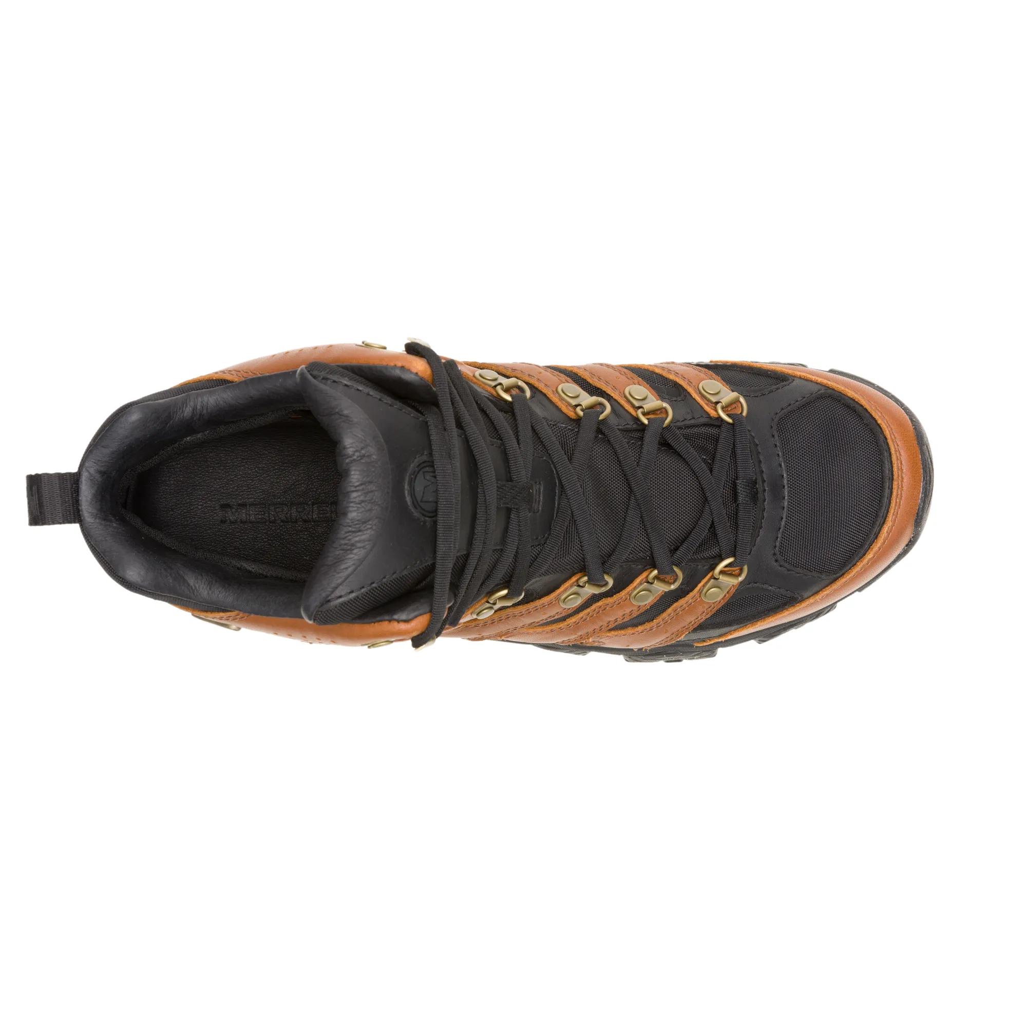 Moab 3 Luxe Leather Mid Waterproof, Black/Brown, dynamic 3
