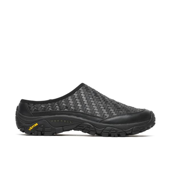 Moab 2 Slide Leather Woven 1TRL, Black/Beluga, dynamic