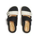 Fleur Leather Slide, Black/Stucco, dynamic 3