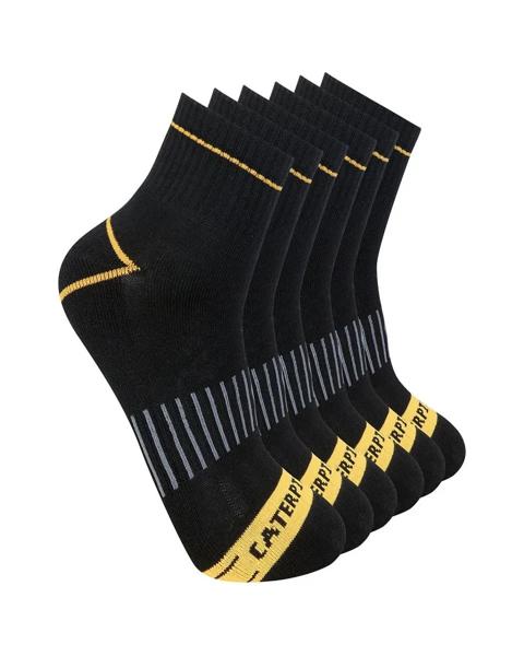 Advanced Half Cushion Crew Socks 6-Pack, Black, dynamic