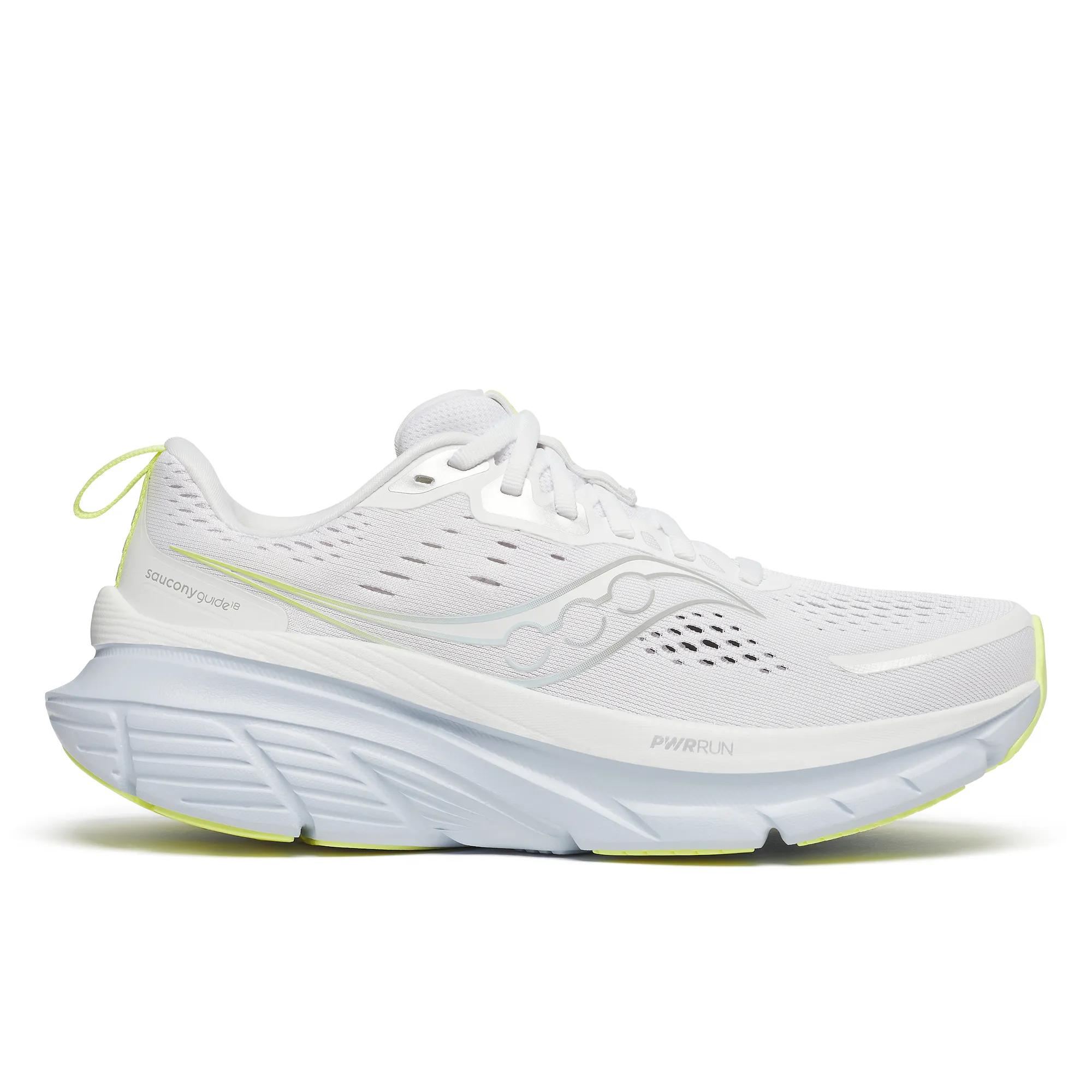 Saucony Women's Guide 18 Wide Trainers - White  - Size UK 7