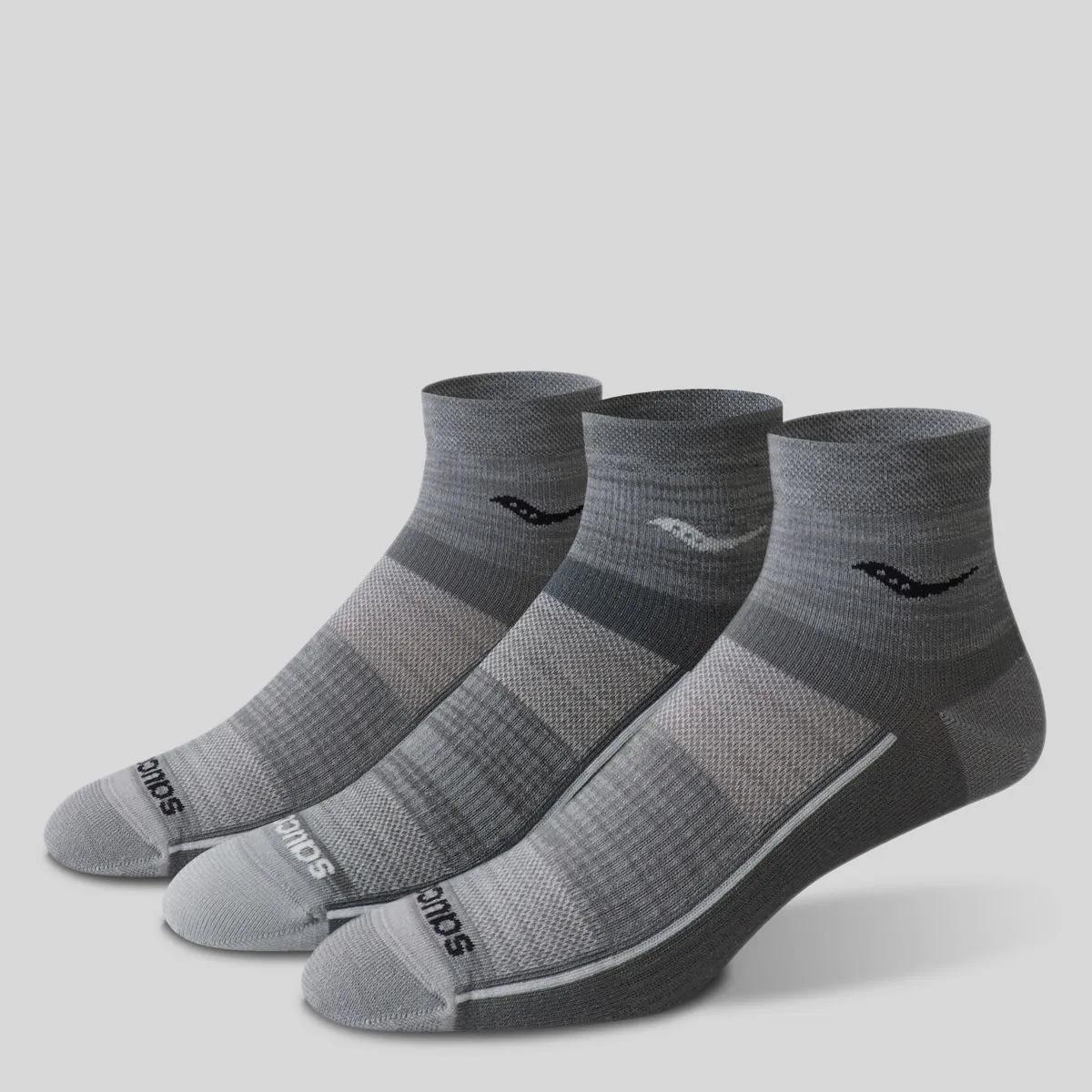 Inferno Ultralight Quarter 3-Pack Socks, Grey, dynamic 1