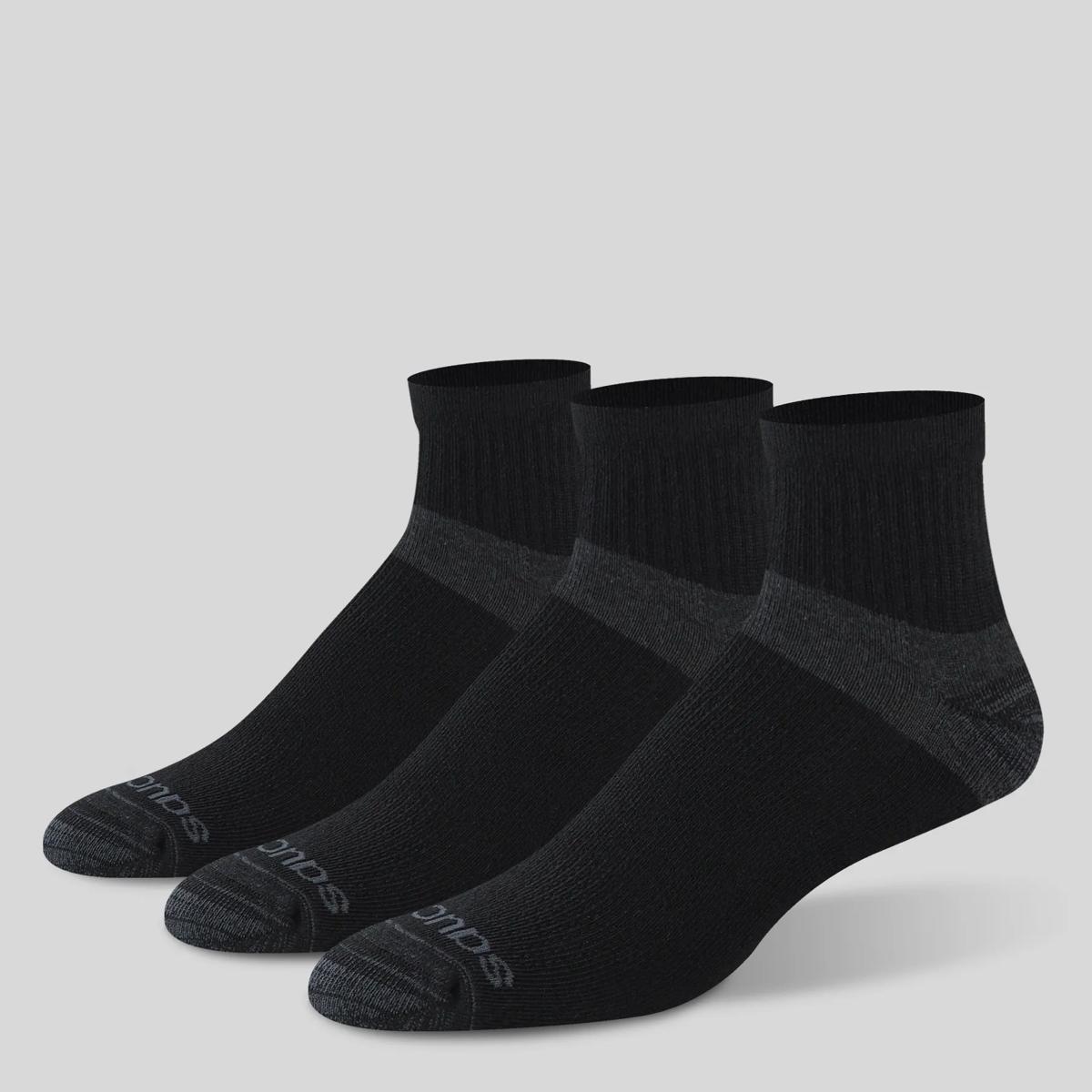 Inferno Cushion Quarter Sock, Black, dynamic 1