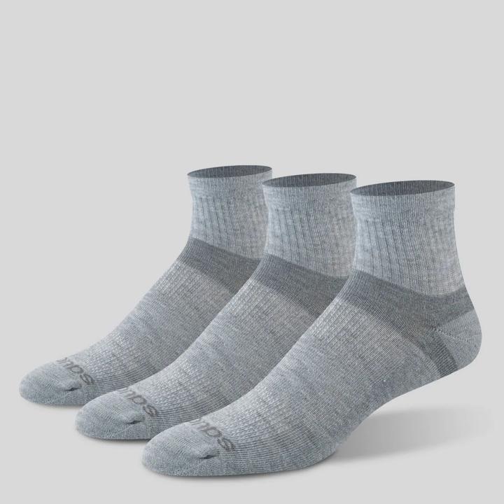 Inferno Cushion Quarter Sock, Grey Heather, dynamic