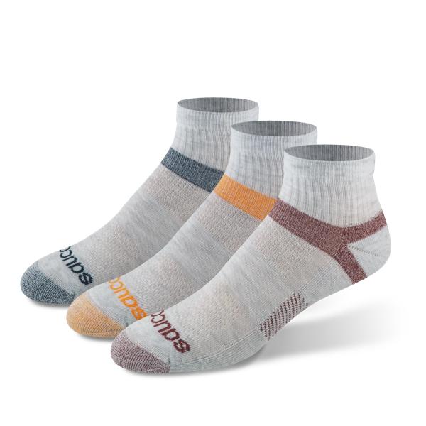 Inferno Cushion Quarter Sock, Grey with Accents, dynamic