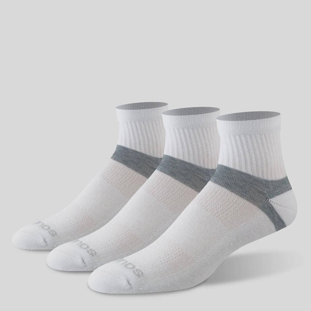 Inferno Cushion Quarter Sock, White, dynamic 1