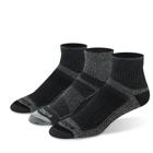 Inferno Merino Wool Blend Quarter 3-Pack Sock, Black Marl, dynamic 1