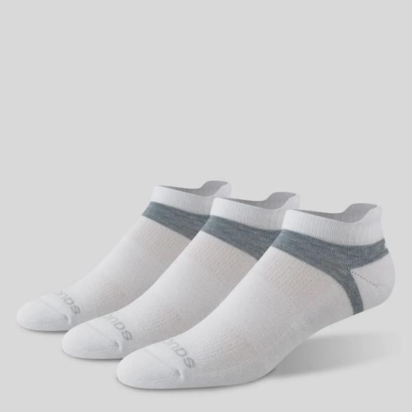 Inferno Cushion No Show Tab Sock, White, dynamic