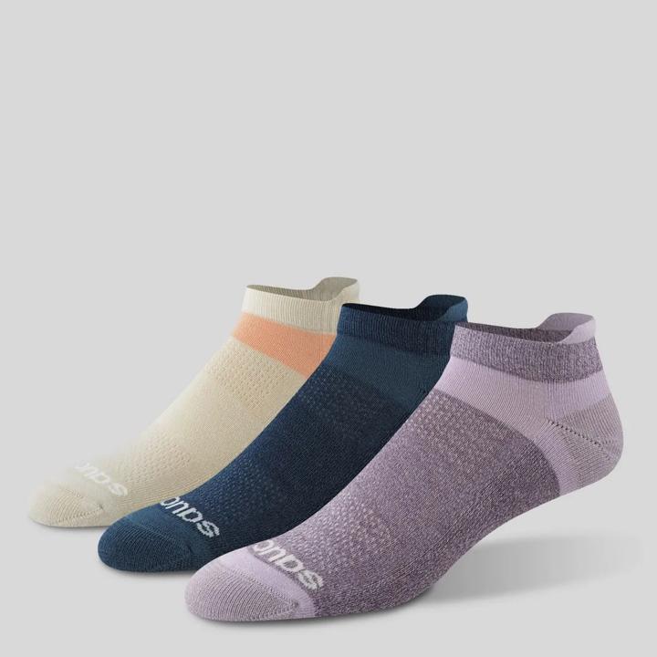 Inferno Cushion No Show Tab Sock, Woodrose | Navy | Apricot, dynamic