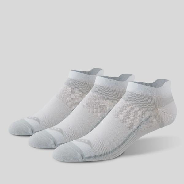 Inferno Ultralight No Show Tab 3-Pack Sock, White, dynamic