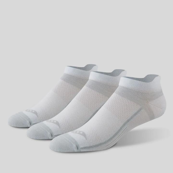 Inferno Ultralight No Show Tab 3-Pack Sock, White, dynamic