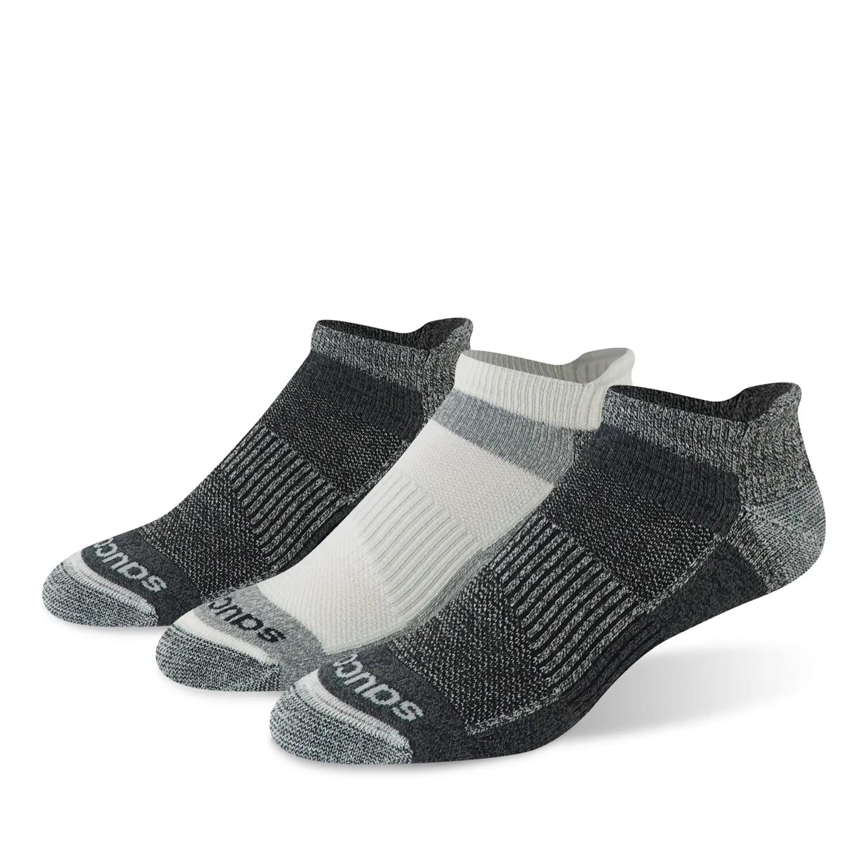 Inferno Merino Wool Blend No Show 3-Pack Sock, Black Marl, dynamic 1