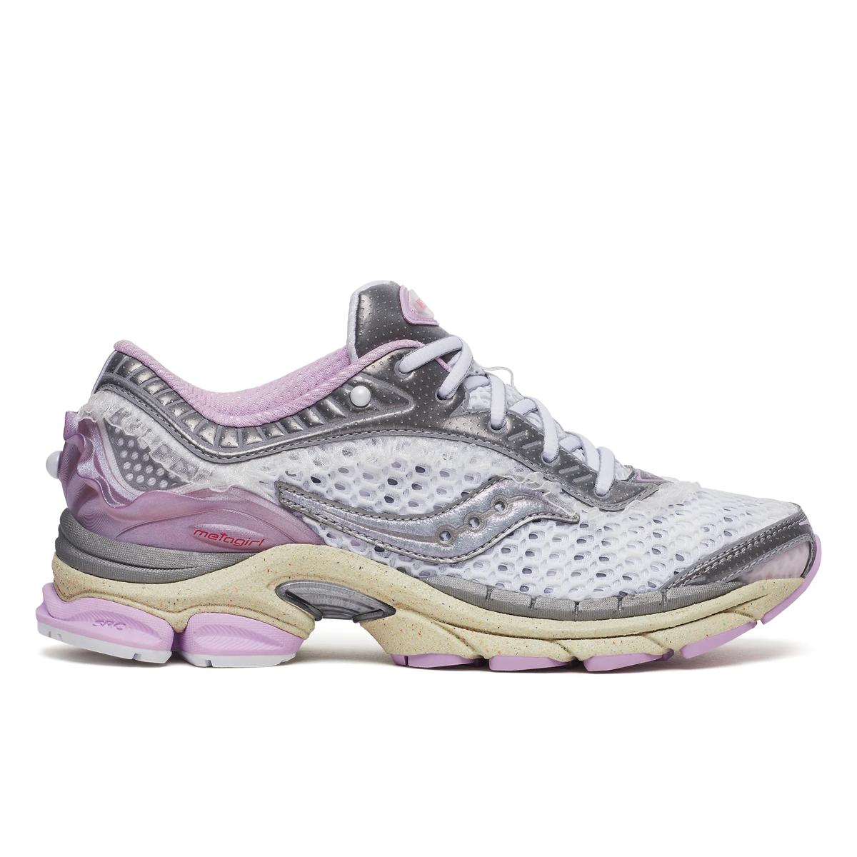 Metagirl X Saucony ProGrid Paramount, Moon | Lilac, dynamic 1