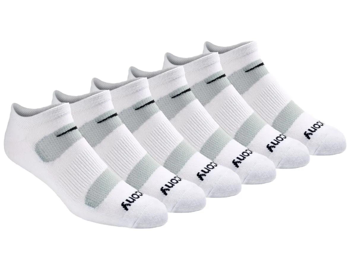 Legacy Performance No Show 6-Pack Socks, White, dynamic 1