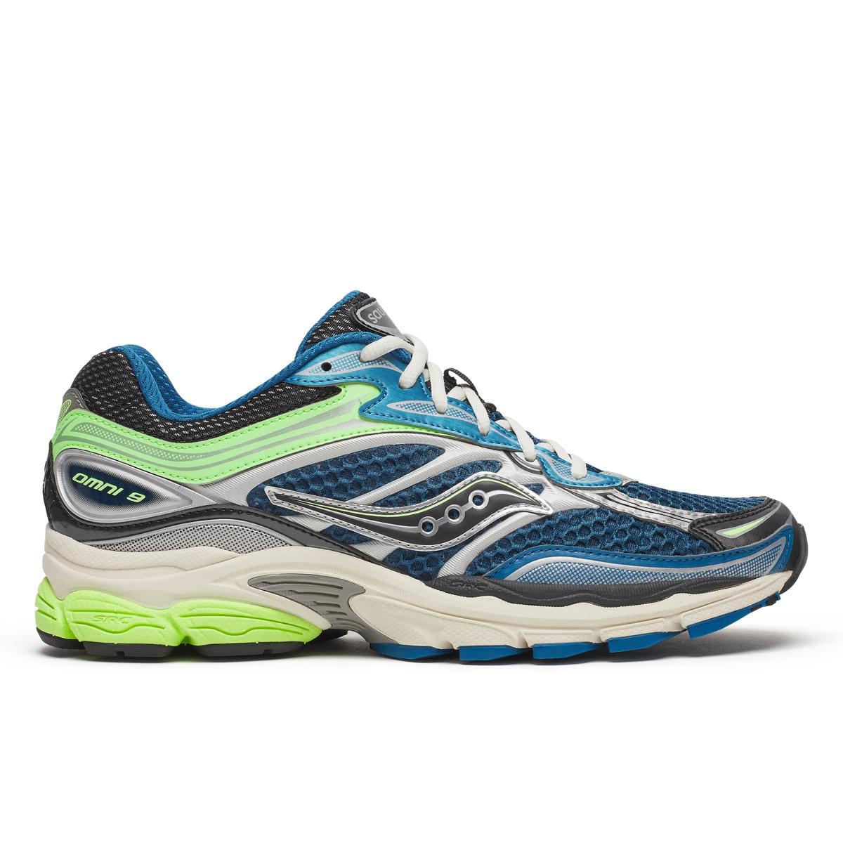 Saucony ProGrid Omni 9 — Blue / Lime