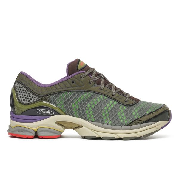 A Feeling X Saucony ProGrid Paramount, Olive | Dark | Grey, dynamic