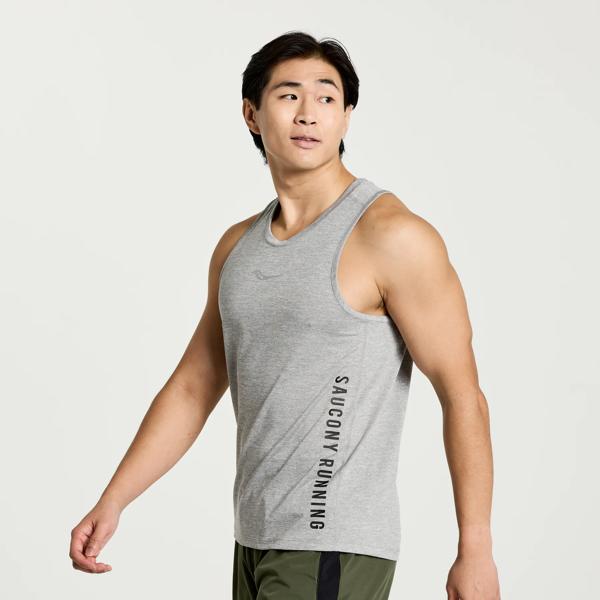 Stopwatch Graphic Singlet, Light Grey Heather Graphic, dynamic