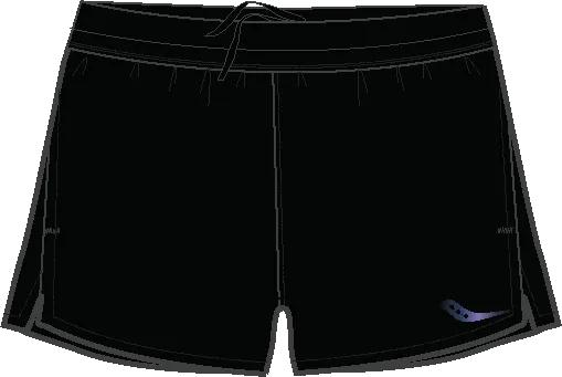 Outpace 2.5" Split Short, Black, dynamic
