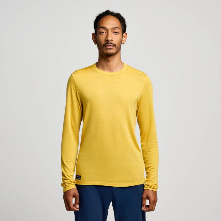 Peregrine Merino Long Sleeve, Oak Heather, dynamic