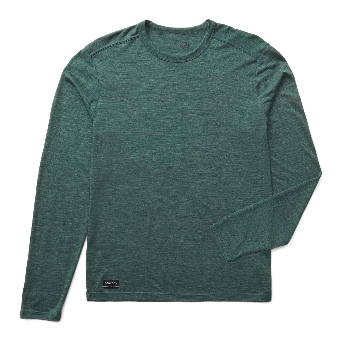 Peregrine Merino Long Sleeve, Pine Heather, dynamic 1