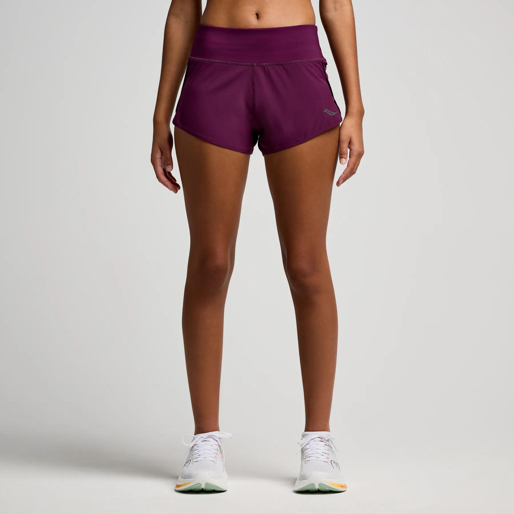 Outpace 2.5" Split Short, Eggplant, dynamic