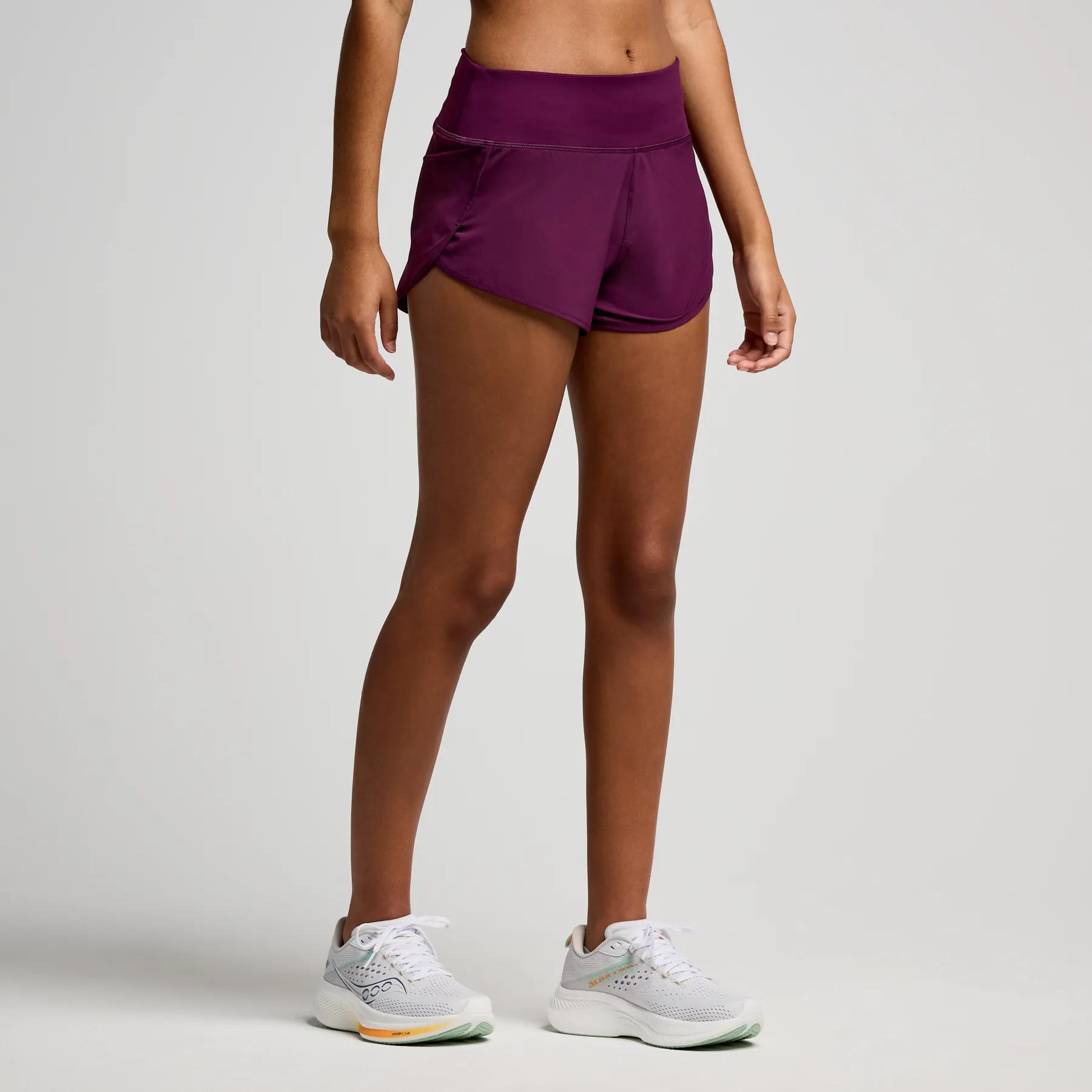 Outpace 2.5" Split Short, Eggplant, dynamic 3