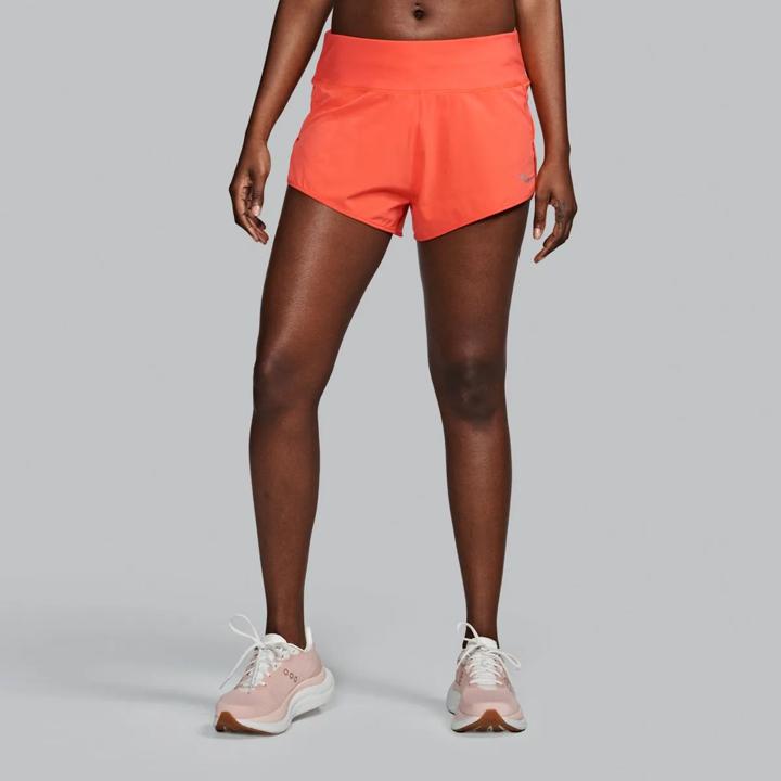 Outpace 2.5" Split Short, Hot Coral, dynamic