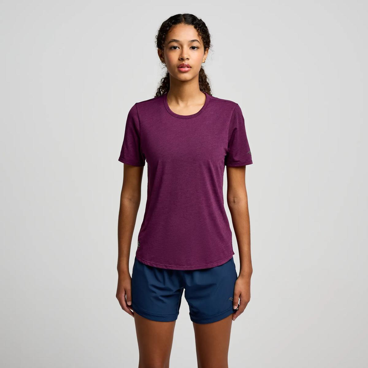 Stopwatch Short Sleeve, Eggplant Heather, dynamic 1