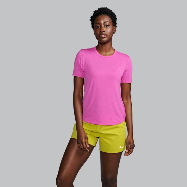 Stopwatch Short Sleeve, Fuchsia, dynamic