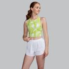 Endorphin Crop Top, Sunny Lime Graphic, dynamic 3